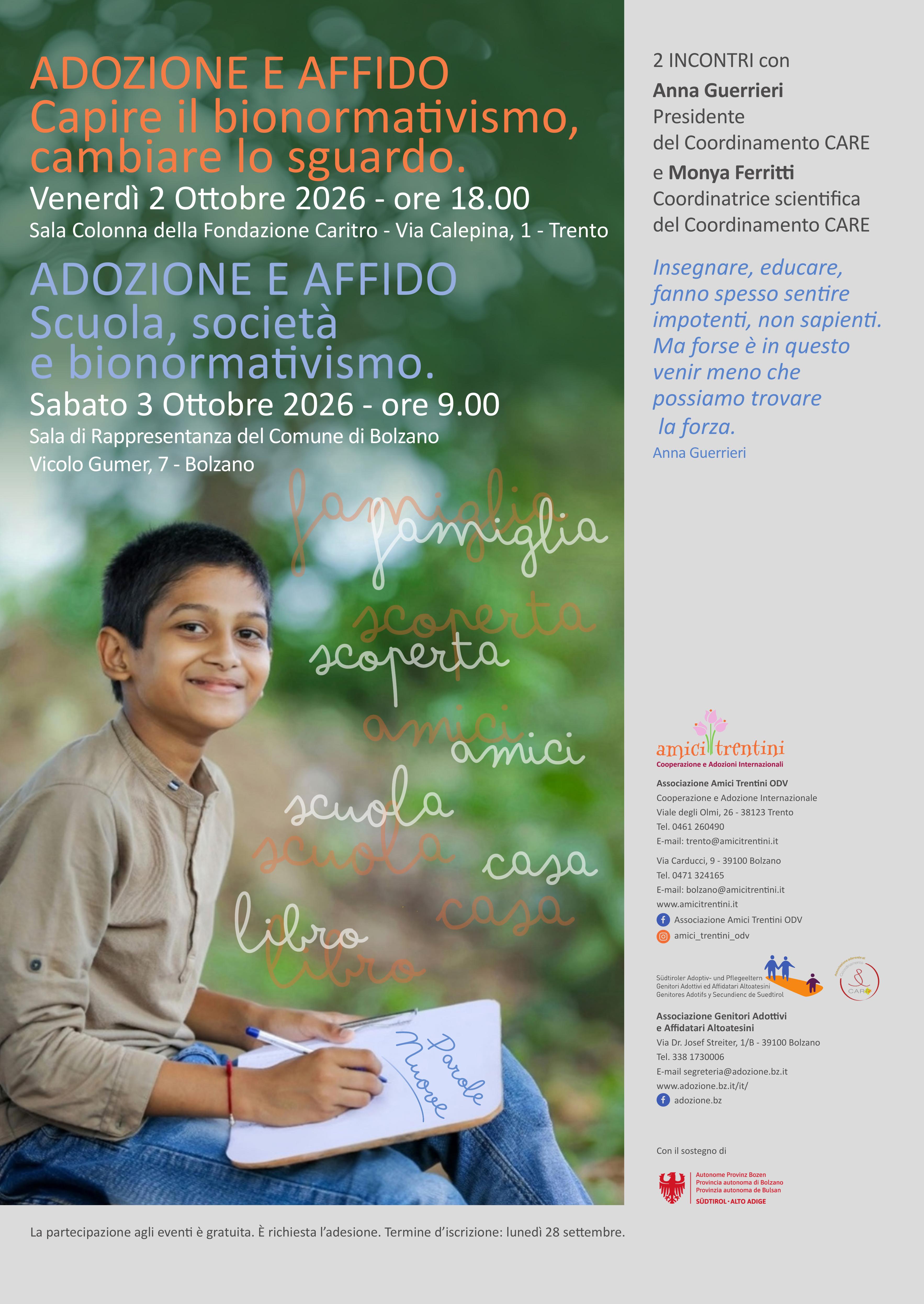 Adozione e Affido - Incontro con Anna Guerrieri e Monya Ferritti